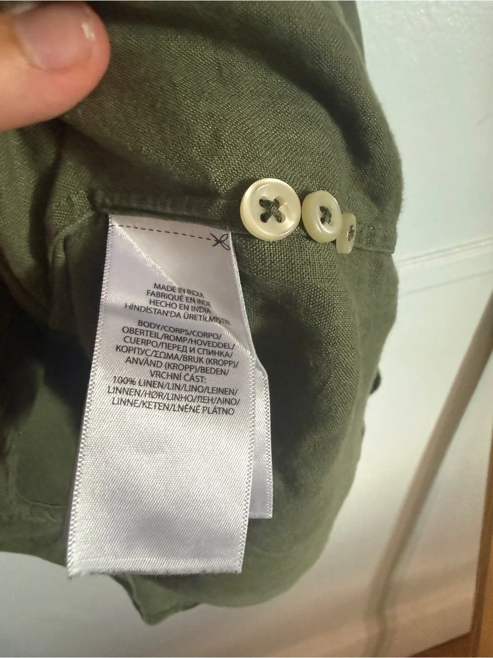 Polo by Ralph Lauren Olive Green Button-Down Shirt with Orange Pony